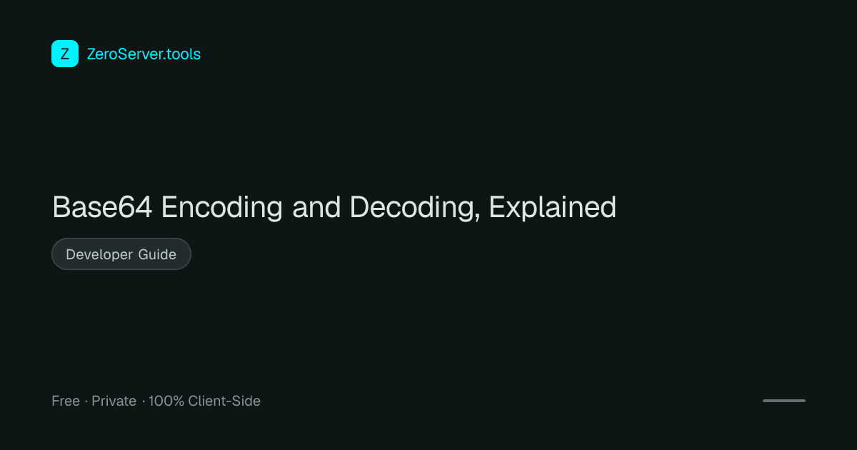 Base64 Encoding and Decoding, Explained | ZeroServer.tools