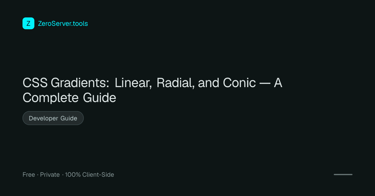 CSS Gradients: Linear, Radial, and Conic — A Complete Guide